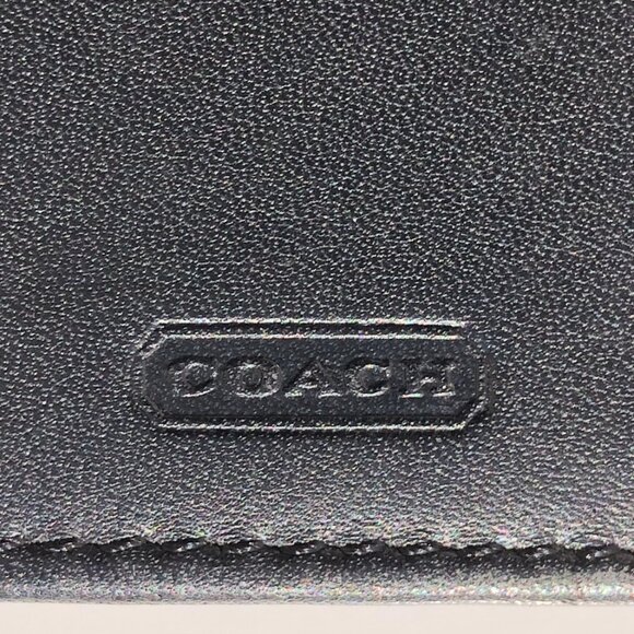 COACH Palm Pilot Case Black Leather Zip Wallet Organizer PDA vintage 5.5 x 3.75 - Picture 4 of 16